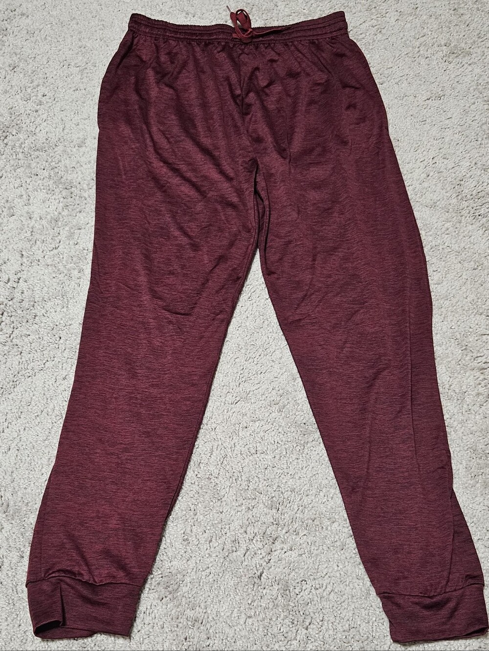 Women's Maroon Heather Jogger Pants - Comfortable Track Pants